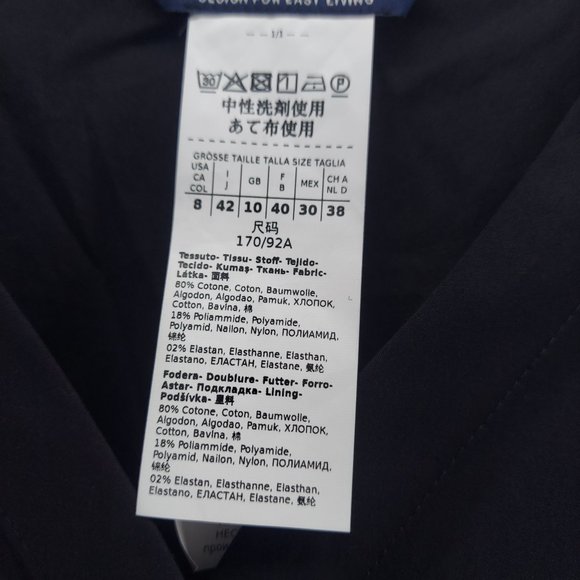 MaxMara black pleated  Dress Long Sleeve size 8 - Picture 5 of 15